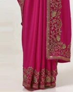 Women Saree with Embellished Border - Image 4