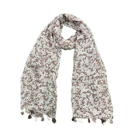 Printed Cotton Blend Scarf for Women, Lightweight Soft Scarves Stoles for Summer & Winter