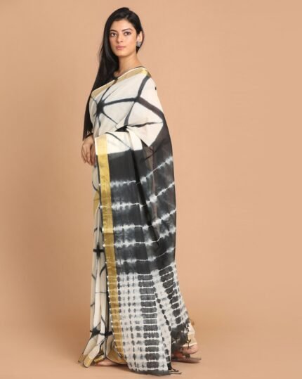 Handloom Tie & Dye Pure Cotton Mul Mul Saree