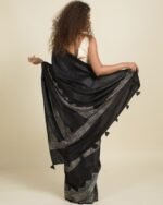 Cotton Saree with Tassels - Image 4