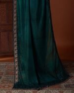 Embellished Georgette Saree with Unstitched Blouse Piece - Image 4