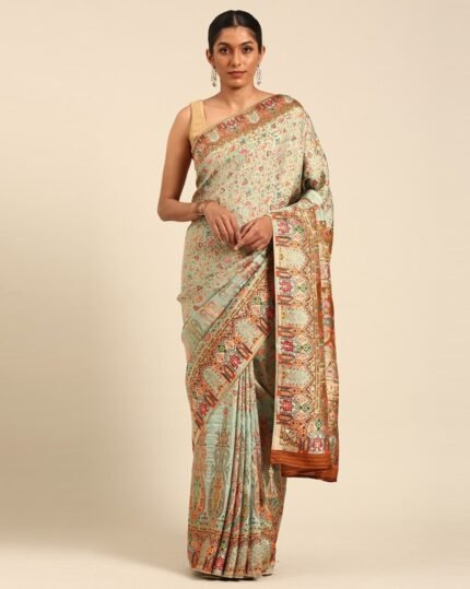 Floral Zari Woven Saree