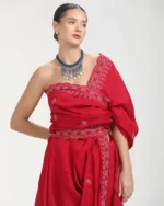 Women Lace Ethntic Printed Saree - Image 6